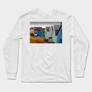 Hengistbury Head Beach Huts Bournemouth Dorset Long Sleeve T-Shirt